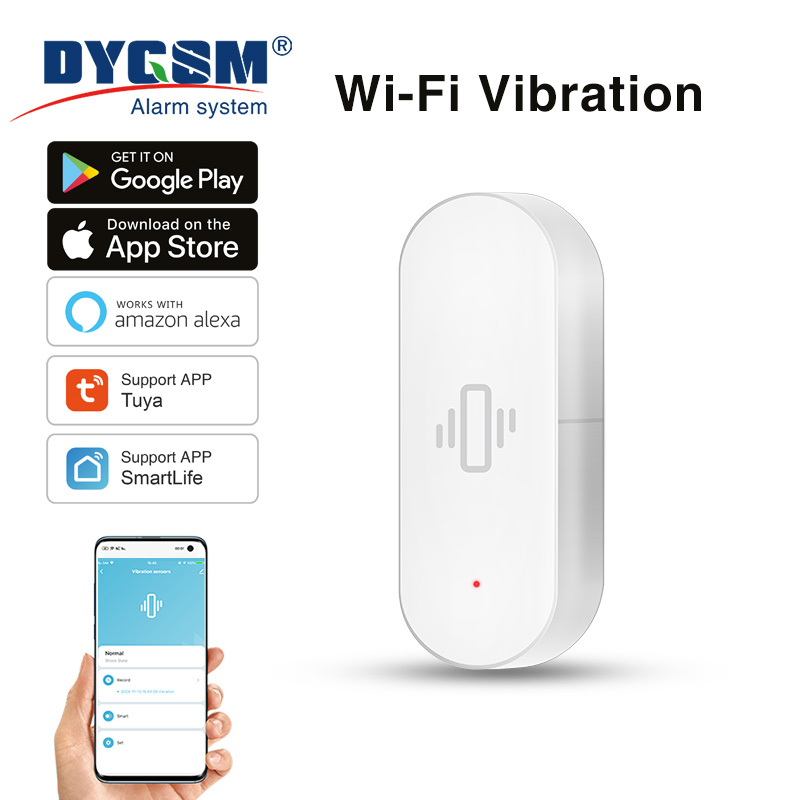 Smart Home Networking - Tuya WiFi Vibration Sensor, Sensitive Detection,