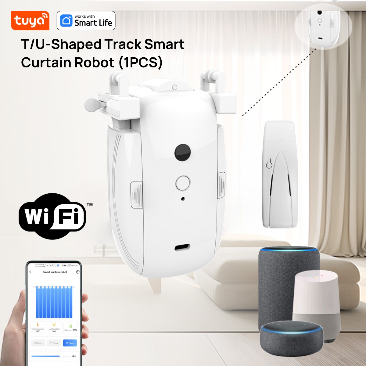 Smart Home Zentrale - Tuya Smart WiFi Curtain Robot (1PCS