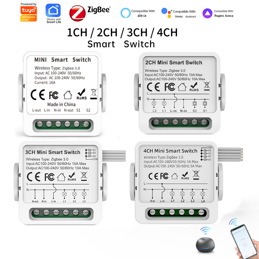 Smart Home Simple - Tuya Zigbee 3.0 Smart Switch 1/2/3/4-Way