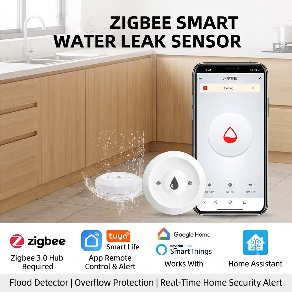 Smart Home Group - ZigBee 3.0 Smart Water Leak Sensor