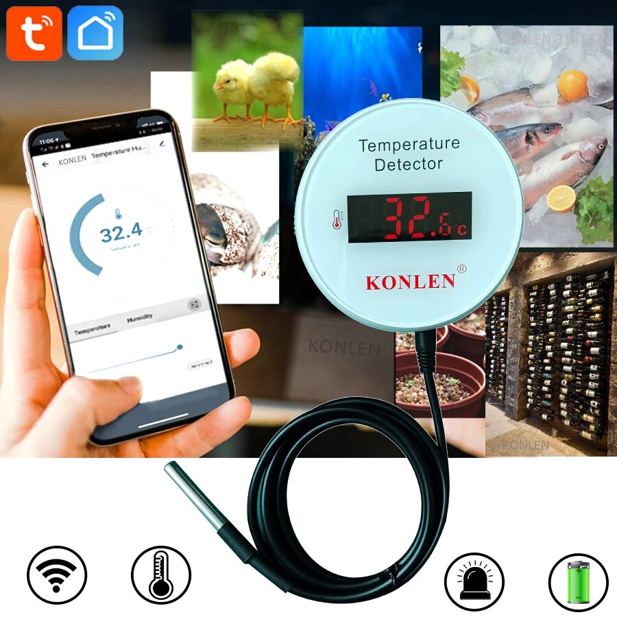 KONLEN Tuya Wifi Temperature S - đánh giá và giá Smart Home Green
