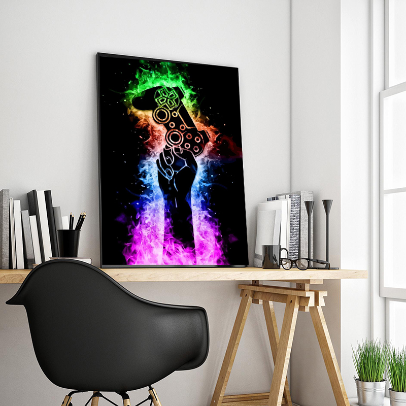 Graffiti Colorful Game Control - đánh giá và giá Smart Home Poster