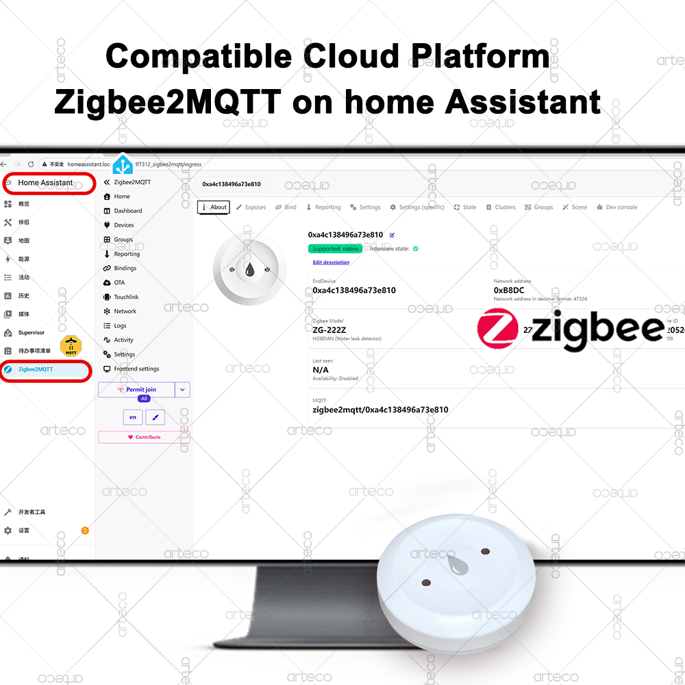 Tuya Smart Zigbee Water Sensor - đánh giá và giá Smart Home Zentrale