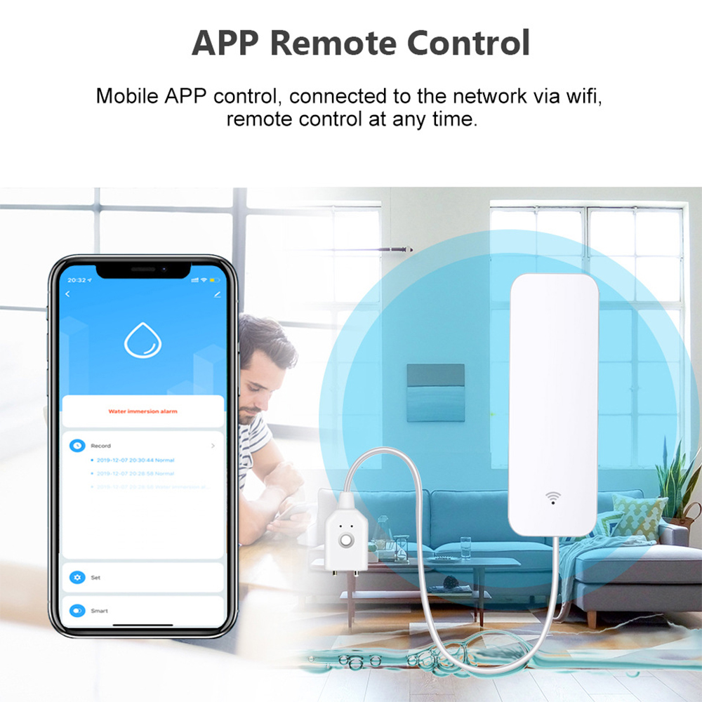 Tuya WiFi Nước Rò Rỉ Cảm Biến  - đánh giá và giá Smart Home Green