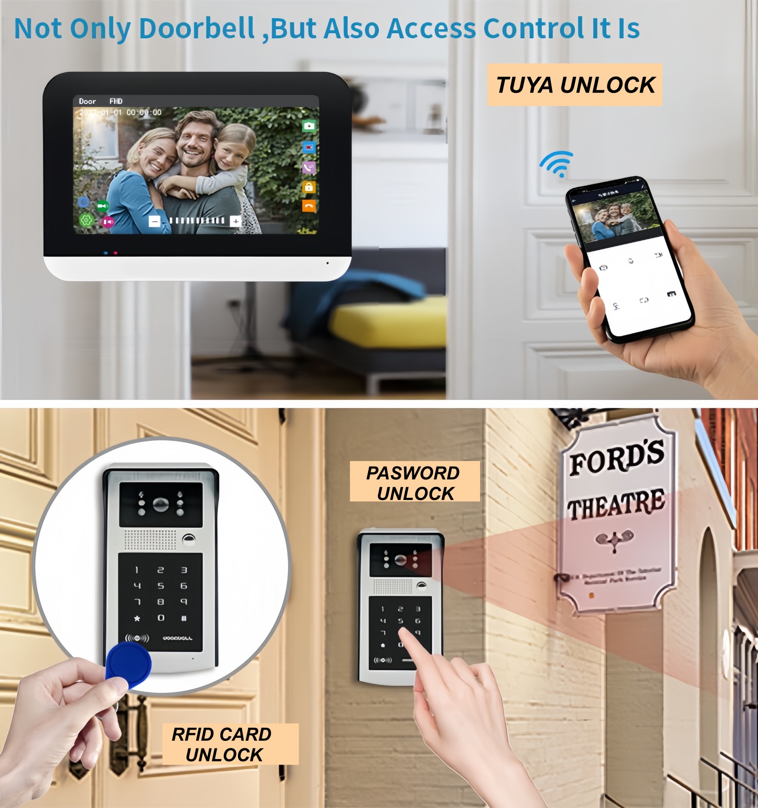TUYA WIFI video intercom doorb - đánh giá và giá Smart Home Video
