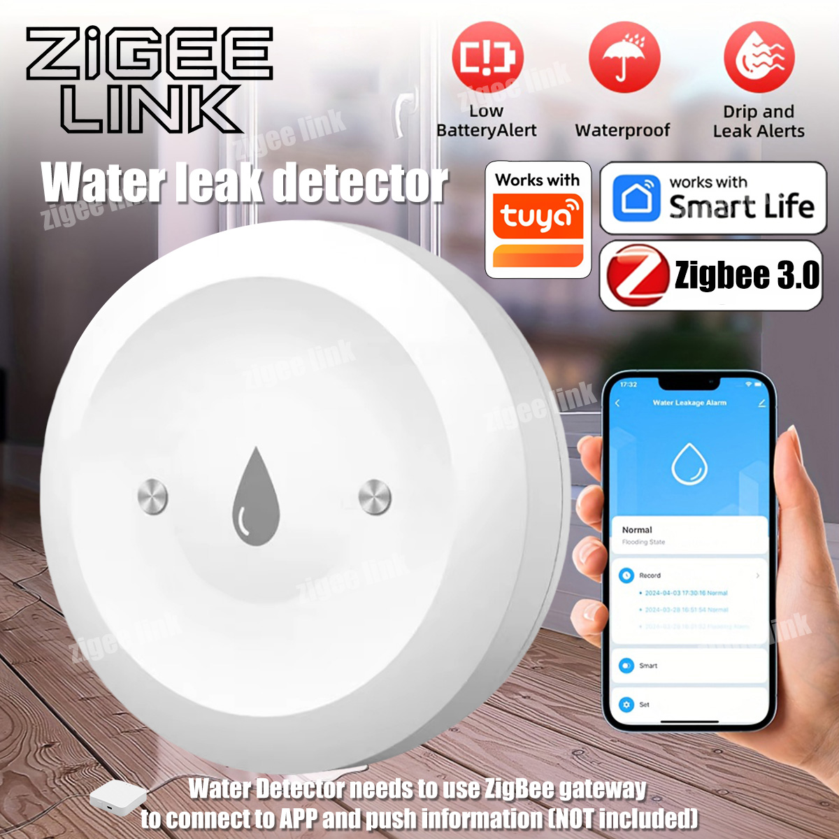 ZigBee 3.0 Water Sensor Smart  - đánh giá và giá Smart Home Zentrale