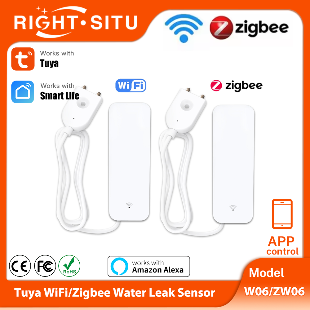 Tuya WiFi Zigbee Water Sensor  - đánh giá và giá Smart Home Green