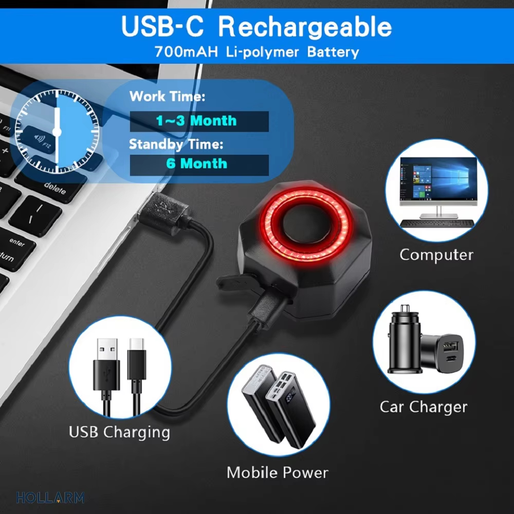 Hollarm Smart Bike Taillight A - đánh giá và giá Smart Home Group