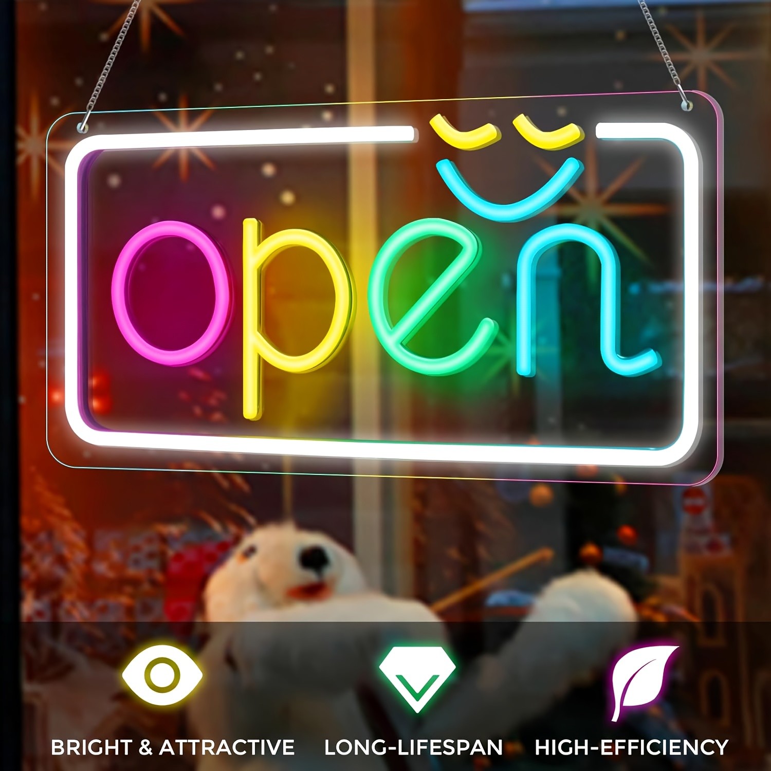 1Pc Led Neon Open Sign Bright  - đánh giá và giá Smart Home Poster