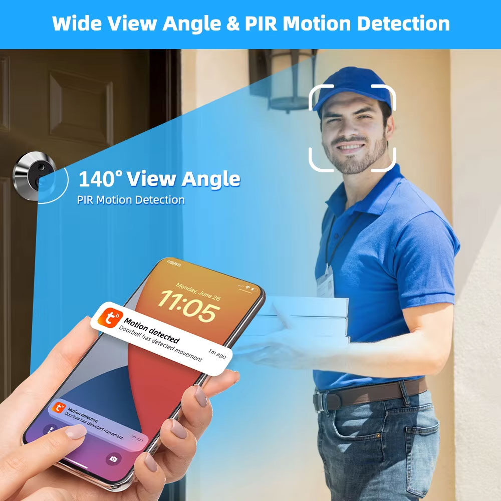 Smart Peephole Doorbell Camera - đánh giá và giá Smart Home Video Doorbell App