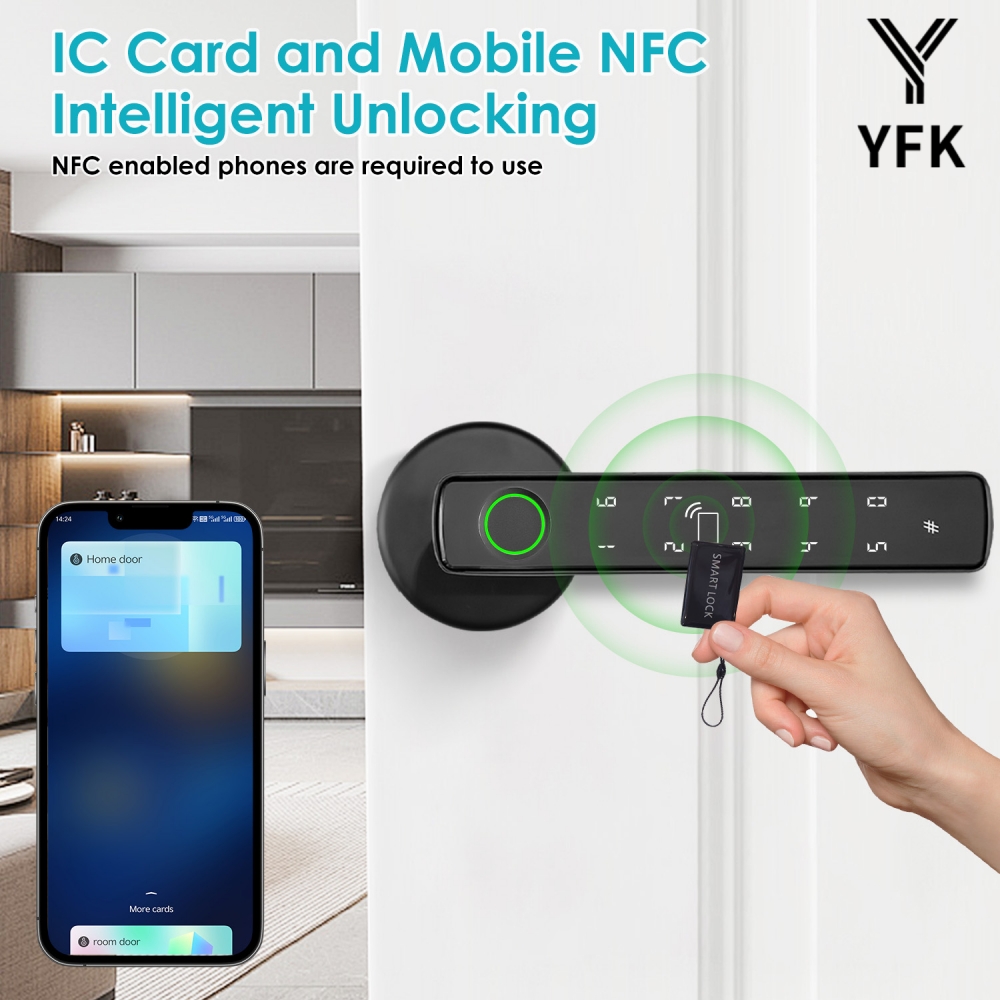 YFK Tuya 5-in-1 Smart Door Han - đánh giá và giá Smart Home Green