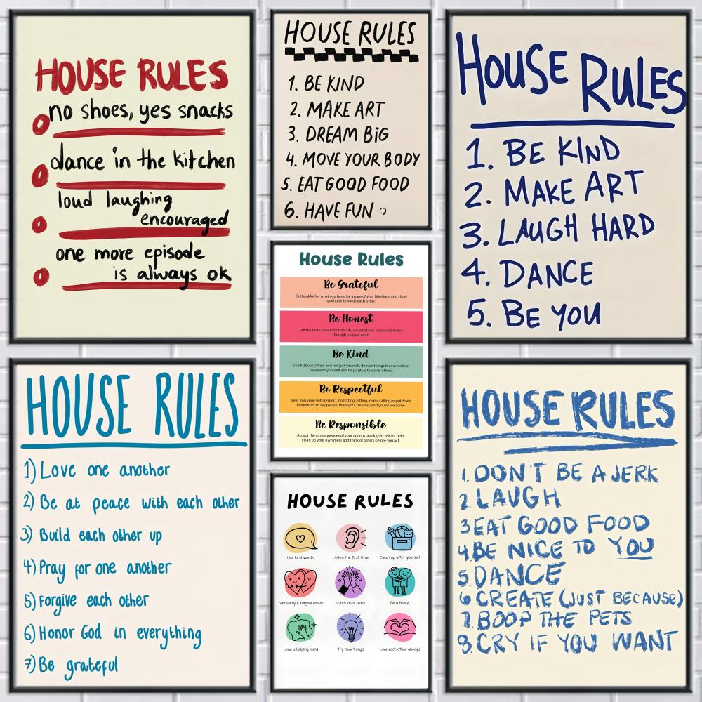 house rules Poster Modern and  - đánh giá và giá Smart Home Poster
