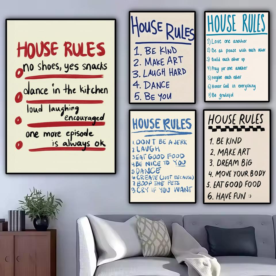 house rules Poster Modern and  - đánh giá và giá Smart Home Poster