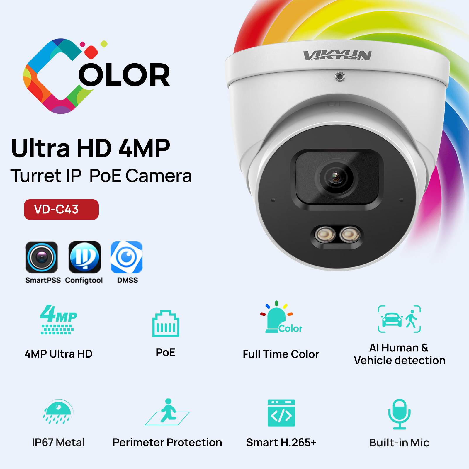 VIKYLIN 4MP Full Color IP Secu - đánh giá và giá Smart Home Login