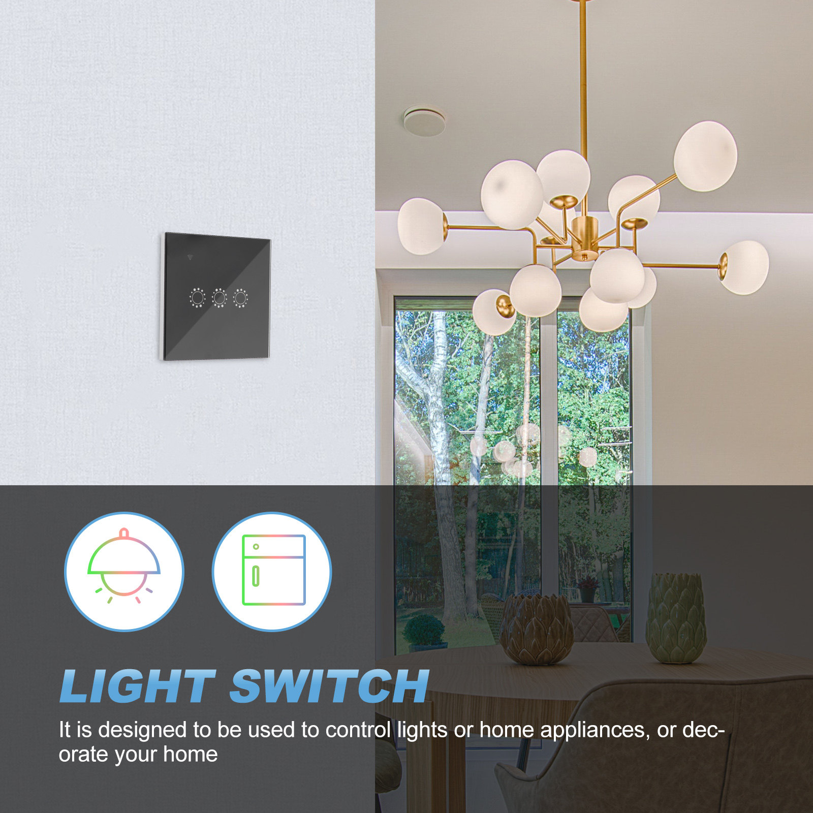 Wireless WiFi Touch Switch Pan - đánh giá và giá Smart Home Panel